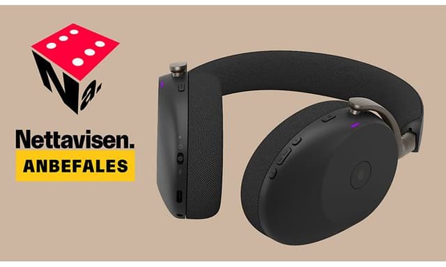 Jabra Evolve3 85 -hodetelefoner og terningkast 6 samt tekst Nettavisen anbefaler