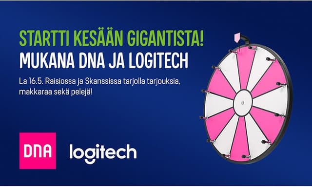 Startti kesään Gigantista! Mukana DNA ja Logitech. 