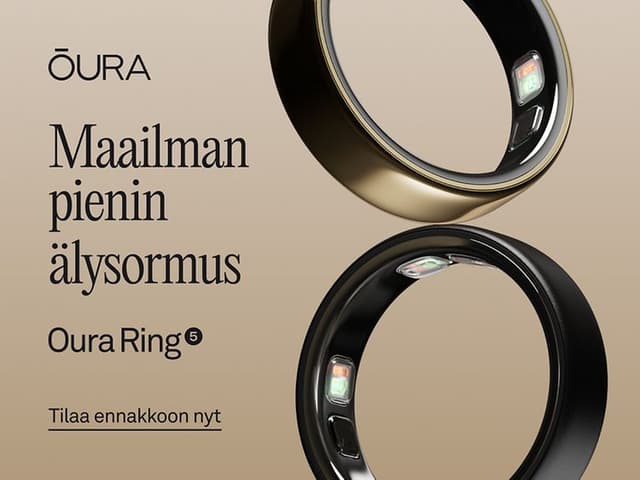 Oura 5 maailman pienin älysormus. Ennakkotilaa nyt!