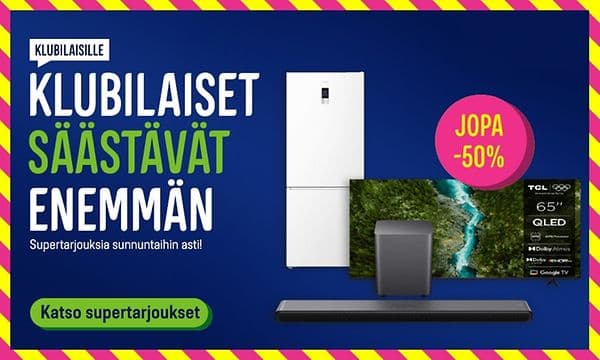 Klubilaiset säästävät enemmän. Tarjouksia jopa -50%.