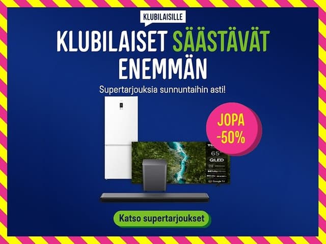 Klubilaiset säästävät enemmän. Tarjouksia jopa -50%.