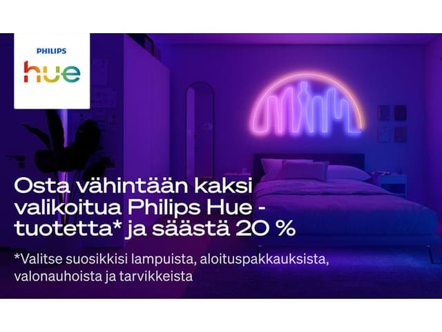 Philips HUE -älyvalaistustuotteet kampanjatarjouksessa