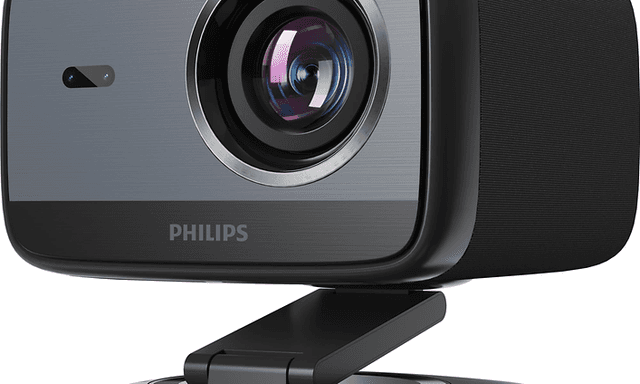 Tuotekuvassa Philips Neopix-sarjan videoprojektori valkoista taustaa vasten