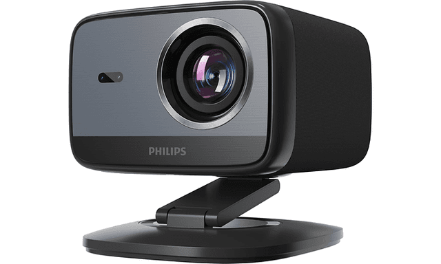Tuotekuvassa Philips Neopix-sarjan videoprojektori valkoista taustaa vasten