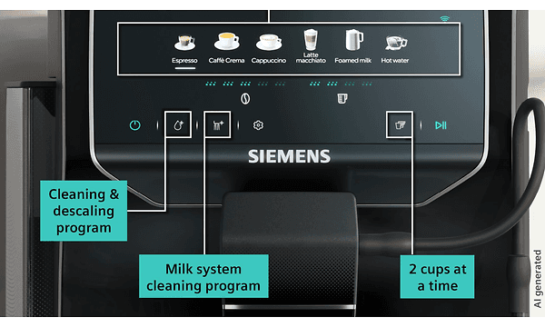 Siemens espressomaskine EQ500 iAroma TP555EM5 med automatisk vedligehold