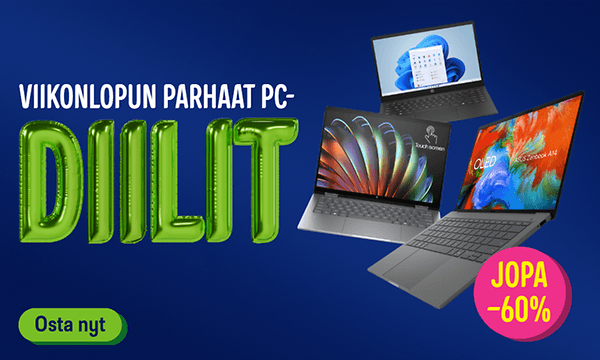 Viikonlopun parhaat pc-diilit. Jopa -60 % säästöin.