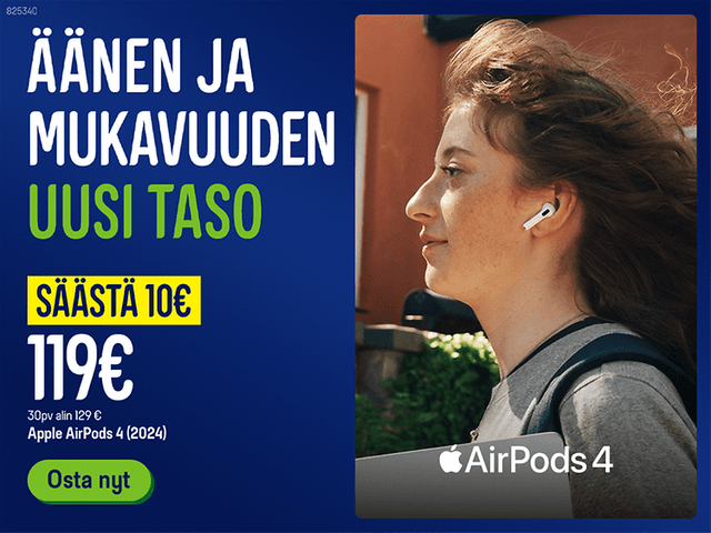 Äänen ja mukavuuden uusi taso. Apple Airpods.