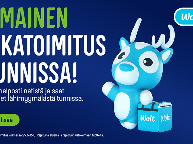 Ilmainen wolt toimitus 16.08. asti!