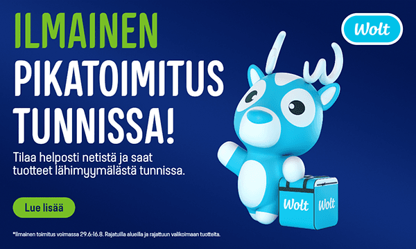 Ilmainen wolt toimitus 16.08. asti!