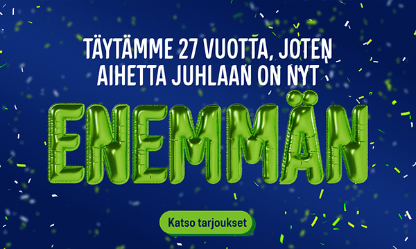 Täytämme 27 vuotta, joten aihetta juhlaan on nyt enemmän.