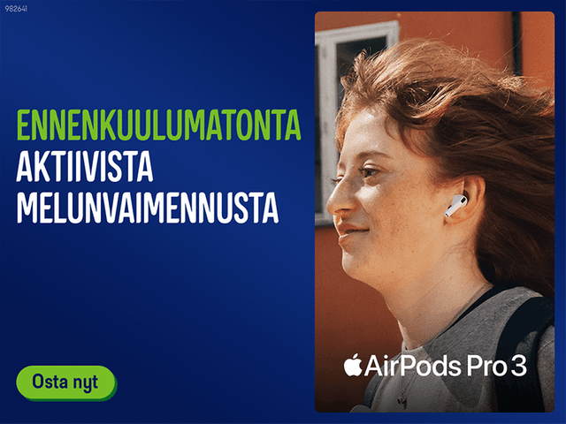 Ennenkuulumatonta aktiivista melunvaimennusta.