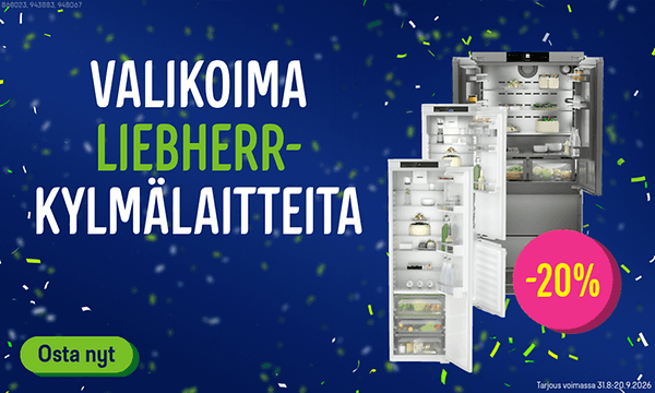 Valikoima Liebherr-kylmälaitteita -20 %!