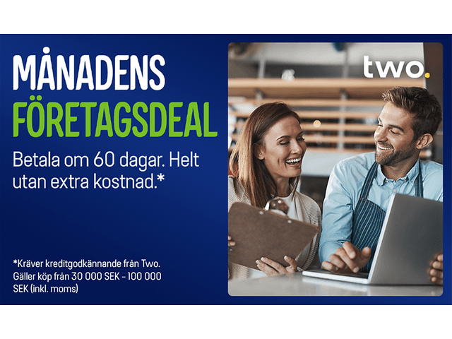 Månadens företagsdeal - Betala om 60 dagar, helt utan extra kostnad