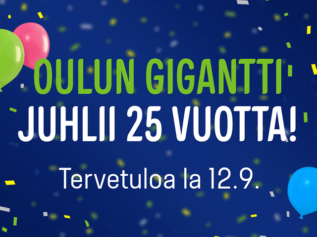 Oulu juhlii 25 vuotista taivalta lauantaina 12.9. Tervetuloa juhlimaan kanssamme!