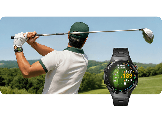 Golfare och golfbana med Watch GT7
