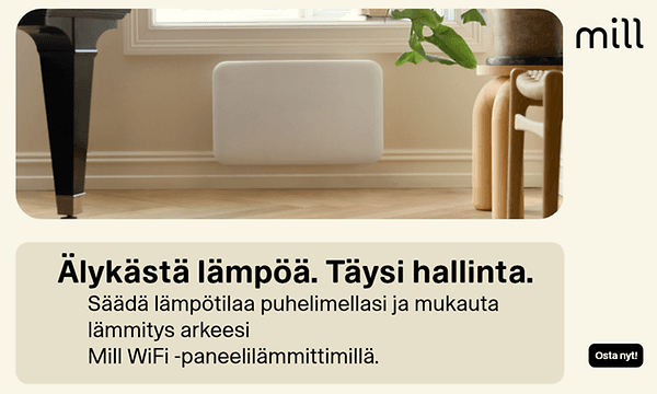 Mill-lämpöpaneelin mainosjuliste