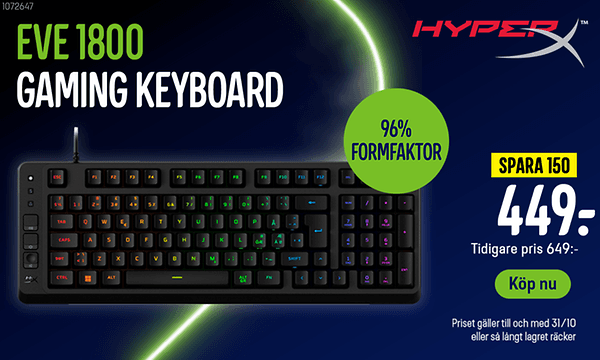 Hyper X Eve 1800 Gaming Keyboard
