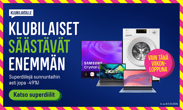 Viikonlopun superdiilit on täällä! Klikkaa banneria ja katso tarjoukset.