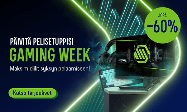Päivitä pelisetuppisi! Gaming week. Maksimidiilit syksyn pelaamiseen! 