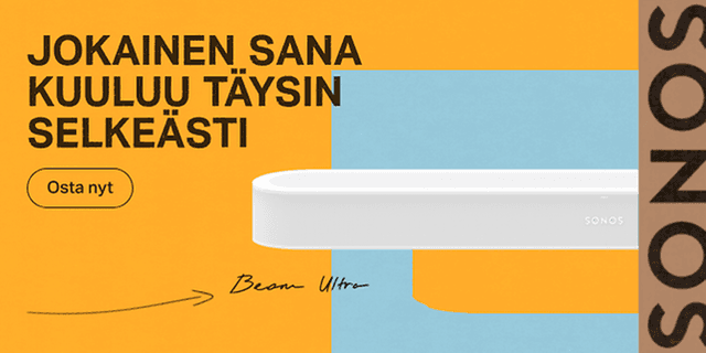 Jokainen sana kuuluu selkeästi. Uusi Sonos Beam nyt ostettavissa.
