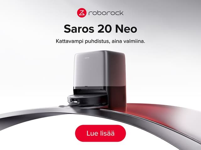 Roborock Saros 20 Neo. Kattavampi puhdistus, aina valmiina. Klikkaa banneria ja lue lisää.