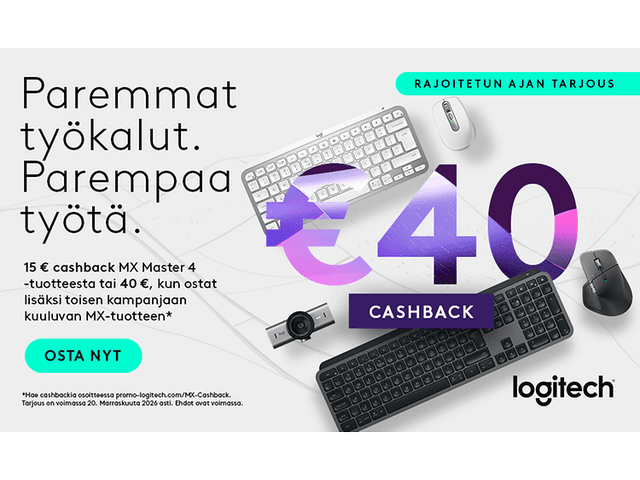Logitech MX Cashback -kampanja
