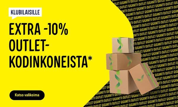 Extra 10 % alennus outlet kodinkoneista