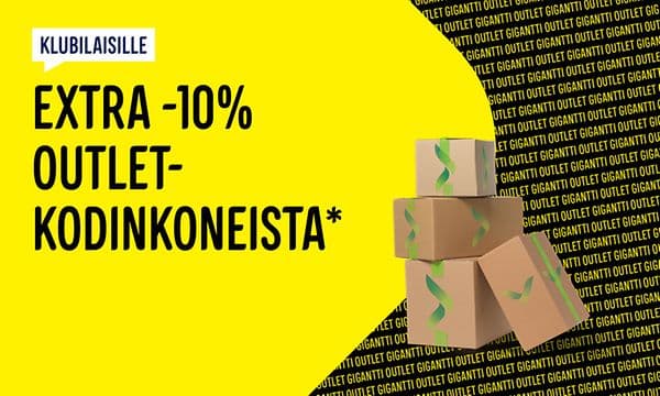 Extra 10 % alennus outlet kodinkoneista
