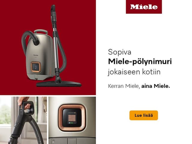 Sopiva Miele-pölynimuri jokaiseen kotiin. Kerran Miele, aina Miele.