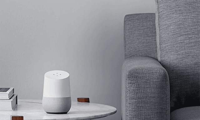 Google home placed in the living room