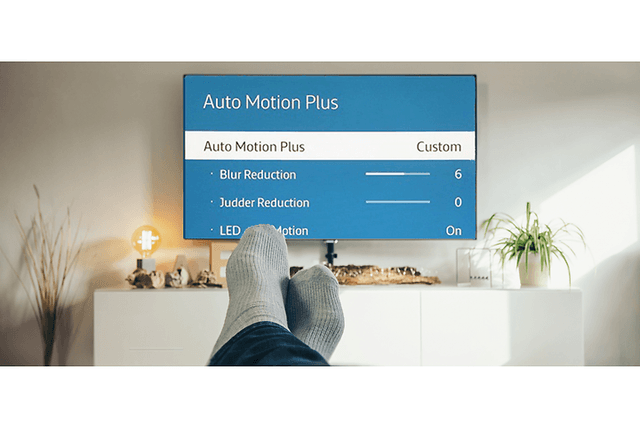 auto motion plus -kuva TV:n näytöllä